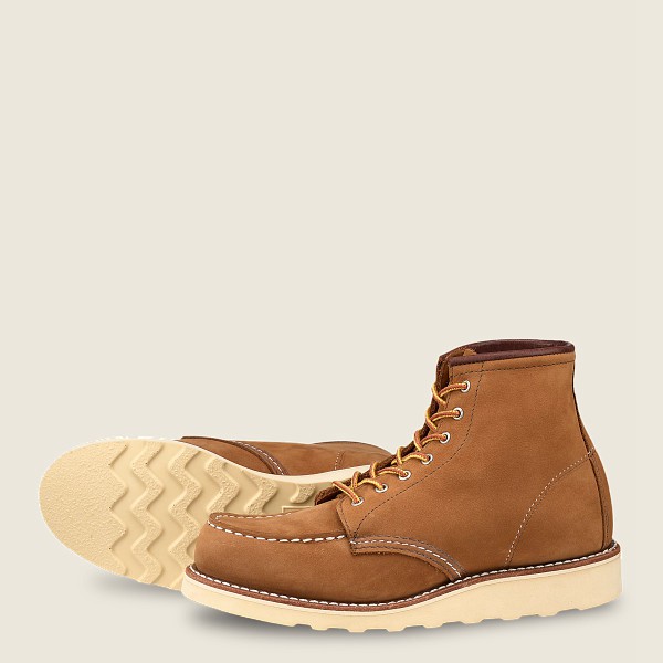 Red Wing Heritage Bot Bayan - 6-Inch Classic Moc - Short Chinook Deri - Haki - 17SQPFZBM